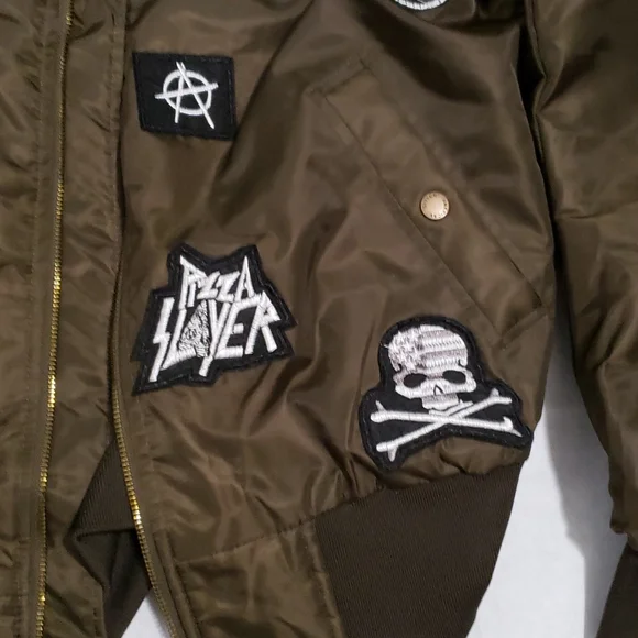 ARMY GREEN BOMBER JACKET - Picture 3 of 5